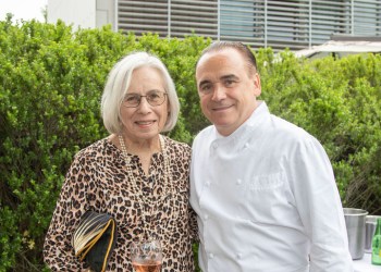 Guest of honor Florence Fabricant, Chef Jean-Georges Vongerichten of Topping Rose House