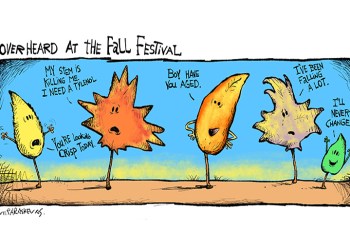 Fall in the Hamptons cartoon by Mickey Paraskevas