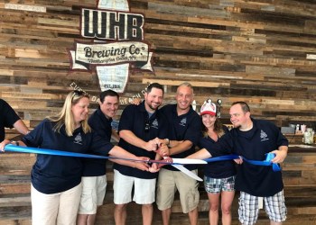 Westhampton Beach Brewing Co.’s ribbon cutting in 2018