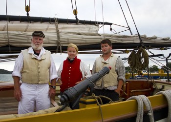 The captain and crew of the Privateer ship LYNX at the Maritime Festival