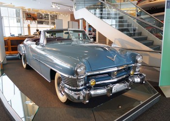 Blue 1951 Chrysler New Yorker Convertible Coupe