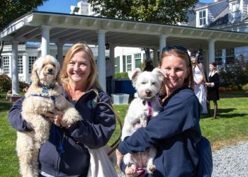 Adele Malinowski with Cody, Jill Malinowski with Zoey