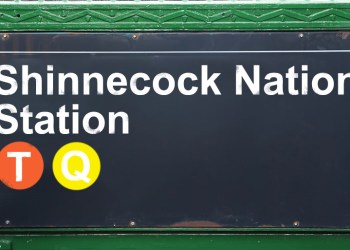 Hamptons Subway Shinnecock Nation Station sign