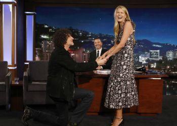 Howard Stern 're-proposes' to wife Beth Ostrosky Stern on 'Jimmy Kimmel Live,' Photo: Randy Holmes/ABC