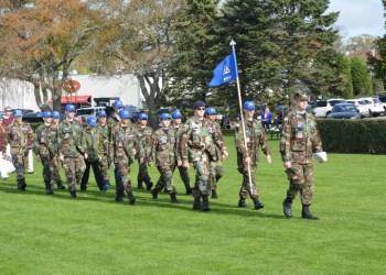 Members of the Civil Air Patrol based at Gabreski Air National Guard Base joined the Veterans Day observance