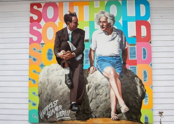 Einstein Square mural in Southold