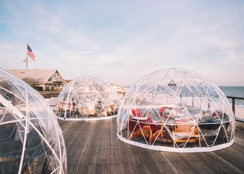 Beachside igloos at Gurney’s Montauk Resort and Seawater Spa