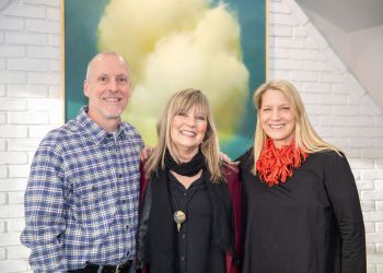 Scott Farrell, William Ris Gallery owner Mary Cantone, Amanda Kavanagh