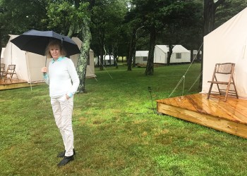 Chris Wasserstein at Terra Glamping site in Cedar Point Park, East Hampton