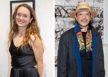 Artists Jodi Bentivegna and Esly E. Escobar