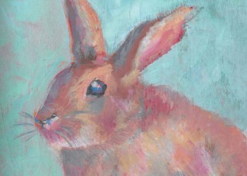 April 10, 2020 Dan's Papers cover art (detail) by Carol C. Young - Easter Bunny