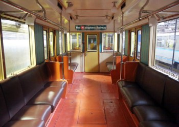 Empty Hamptons Subway car