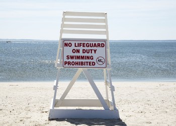 The lifeguard chair at South Jamesport Beach