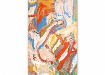 Willem de Kooning, Untitled, c.1970-72, oil on paper mounted on canvas, 55 ¾” x 36 ¼” Gift of Ron Delsener, Courtesy Guild Hall