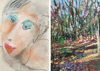 Works by Artist Alliance of East Hampton members Nadine Daskaloff and Frank Sofo, available in the 