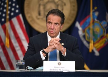 Governor Andrew M. Cuomo at a coronavirus briefing in New York City on August 3. Kevin P. Coughlin / Office of Governor Andrew M. Cuomo