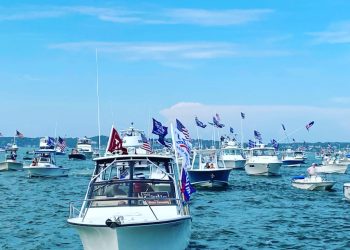 ABOUT 200 BOATS TOOK PART IN THE PRO-TRUMP, PRO-LAW ENFORCEMENT PARADE SUNDAY. PHOTO BYCOURTESY PHOTO