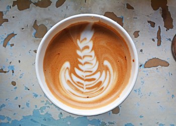 Grindstone Coffee's photogenic latte, Photo: David Taylor