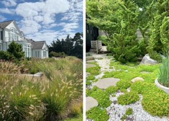 A garden on Charlies Lane and the garden of Simon Doonan and Jonathan Adler, both designed by Vickie Cardaro of Buttercup Designs, Photos: Courtesy Parrish Art Museum