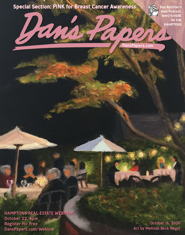 Melinda Beck Neger's art on the cover of the October 16, 2020 Dan's Papers issue