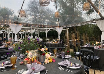 Calissa stunning fall outdoor dining space, Photo: Courtesy