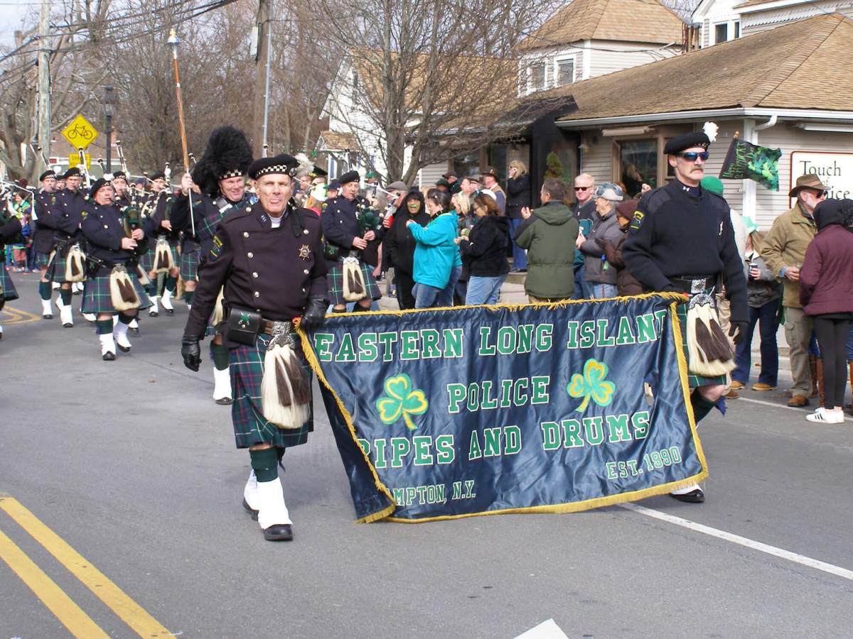 The North Fork Chamber of Commerce and the Cutchogue Fire Department celebrated the Emerald Isle on Saturday, with their 14th annual St. Patrick’s Day parade. Kilts and bagpipes, drums and uniforms, and even a marching pig were the order of the day.