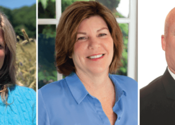 From left, Jodi Giglio, Laura Jens-Smith, and William Van Helmond are vying for the second district Assembly seat.