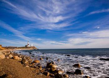 The coastline at Montauk point in Long Island