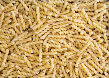 Background texture of dried gemelli pasta