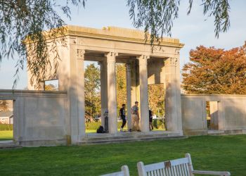 Agawam Park monument can be a fun spot for kids