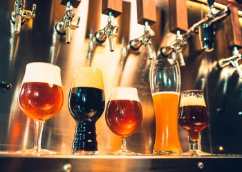 Beer taps in a pub