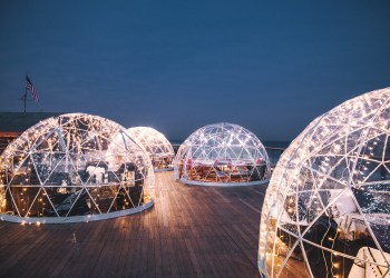 Igloos by the sea are available at Gurney's Montauk Resort this holiday season in the Hamptons