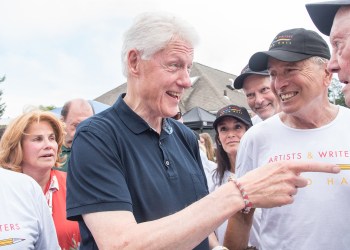 President Bill Clinton at the 2019 Artists & Writers Game