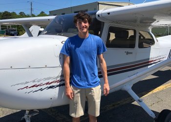 Alex Silvestri at East Hampton Airport