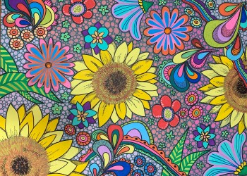 Lianne-Sunflowers-and-Psychadelic-Dreams-40×30