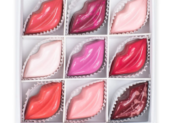 Maggie Louise Confections Hand Painted Kiss & Tell Truffles, $48