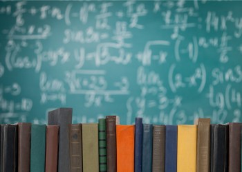 Stack of books isolated on background.