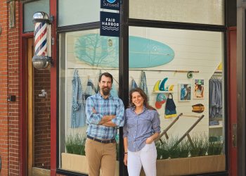 Sunswell-Founders-Craig-and-Carrie-OBrien_Sag-Harbor-Shopfront_CMYK_Photo-by-Mark-Schafer-scaled