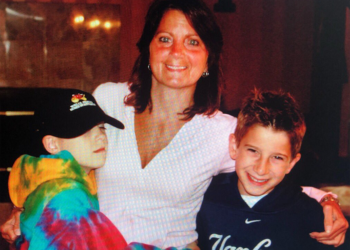 Westhampton-football-Jesse-and-Jaden-AlfanoStJohn-with-mother-Rose_JadenAlfanoStJohn