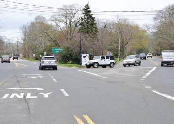 The triangle where North Main Street forks into Springs-Fireplace and Three Mile Harbor Roads could be in for a future redesign, according to East Hampton Town Board members.