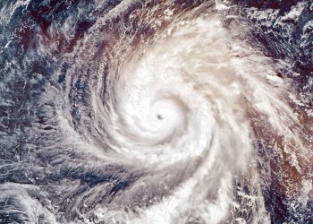 Super Typhoon Yutu, strongest storm on Earth in 2018. Satellite view. Elements of this image furnished by NASA.