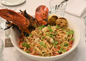 The lobster pasta at Lulu Kitchen & Bar in Sag Harbor.