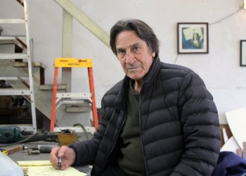 Hans Van de Bovenkamp in his studio