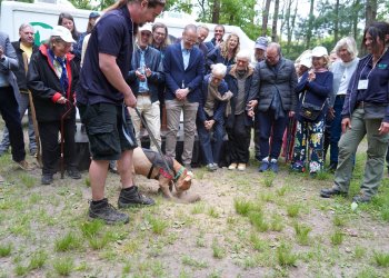 ARF resident SMUSHIE digging the first groundbreaking hole