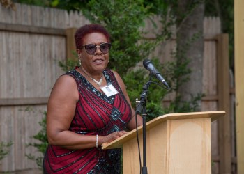 Brenda Simmons at the opening of the Southampton African American Museum Juneteenth