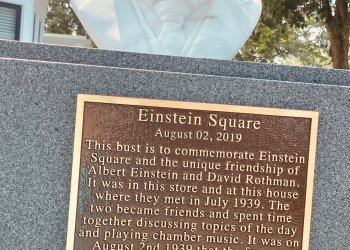 Einstein Square bust in Southold