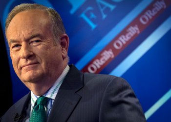 Fox News Channel host Bill O'Reilly poses on the set of his show 