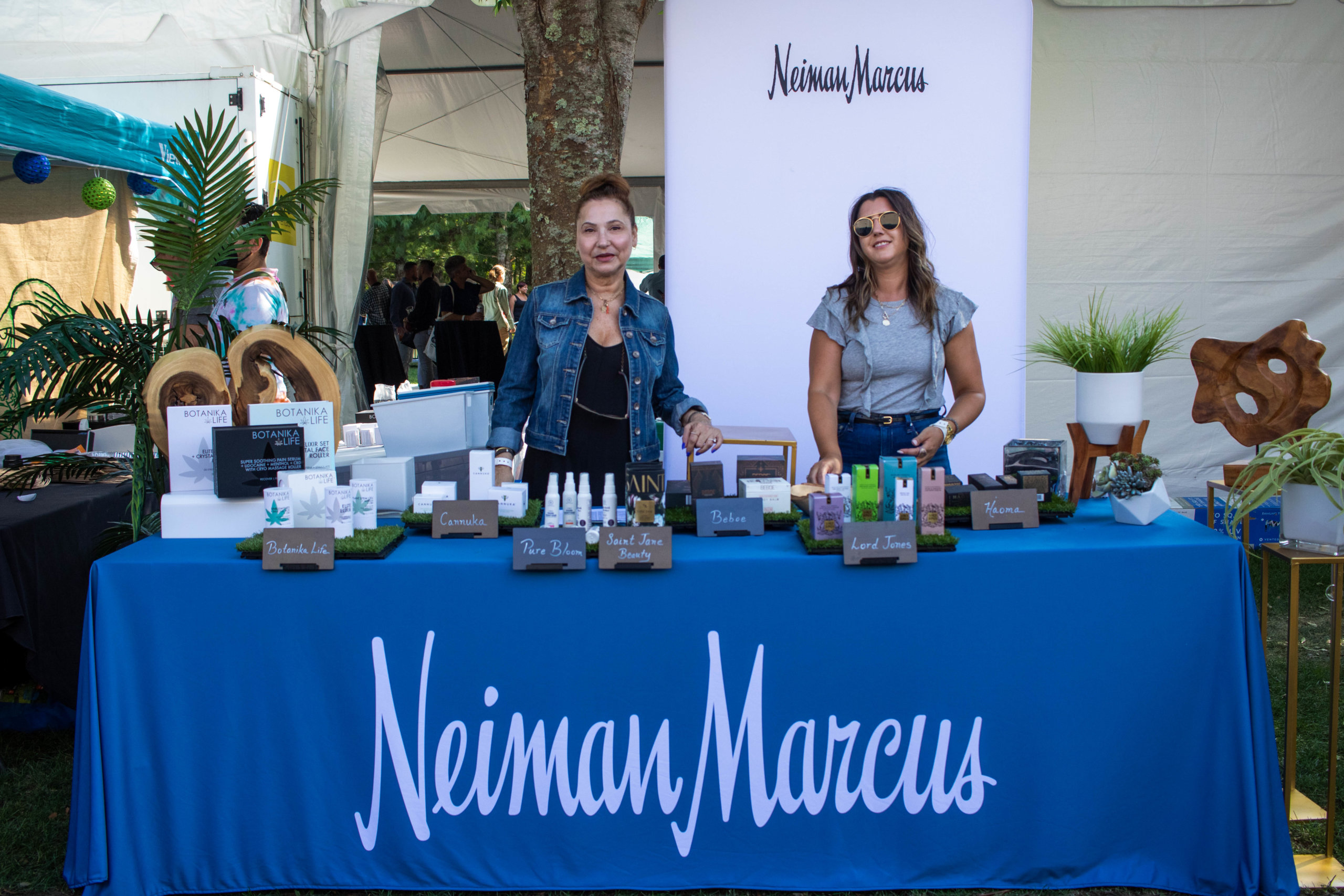 The Neiman Marcus booth at Hamptons Cannabis Expo