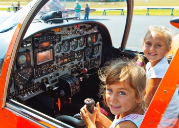 Kids experience the wonder of aviation at the East Hampton Aviation Association Just Plane Fun Day at East Hampton Airport