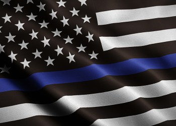 An American flag symbolic of support for law enforcement,usa flag